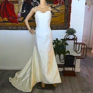 Breathtaking New Diamond Collection 100% Silk Wedding Gown